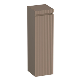 BRAUER Joy Wavy armoire haute 120 avec 1 porte sans poignée ouvrant vers la droite mat moka