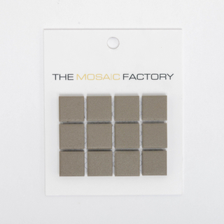 SAMPLE The Mosaic Factory London Carrelage mosaïque - 2.5x2.3x0.6cm - pour sol pour intérieur et extérieur carré - céramique - foncé gris