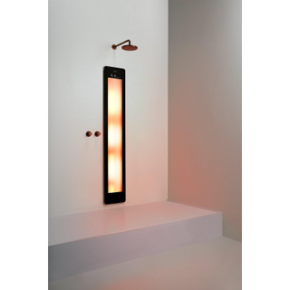 Sunshower Round One L infrarood opbouw incl. Installatieset hoek 185x33x25cm full body Black