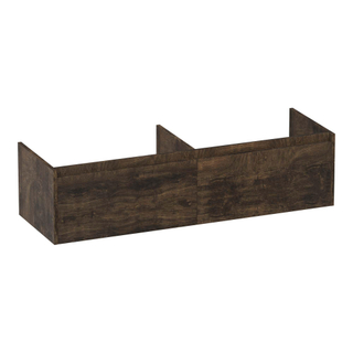 BRAUER Embrace wastafelonderkast - 139x35x45.5cm - 2 softclose lades - greeploos - 2 sifon uitsparingen - Grove