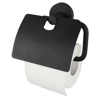 Haceka Kosmos Porte-papier toilette avec couvercle Noir