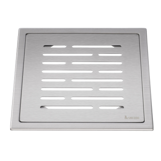 Smedbo Outline grille d'évacuation 20x20x0,55cm acier inoxydable brossé