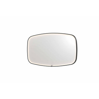 INK SP31 miroir - 140x4x80cm contour en cadre en acier incl dir LED - chauffage - changement de couleur - dimmable et interrupteur - métal noir brossé