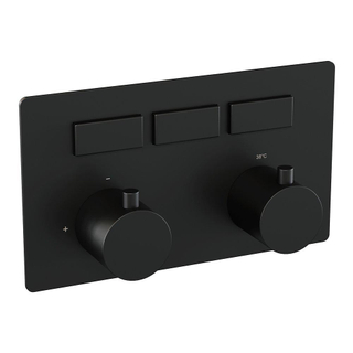 BRAUER Black Edition - 3 functies - inbouwthermostaat - drukknoppen - in/afbouwdelen - zwart mat
