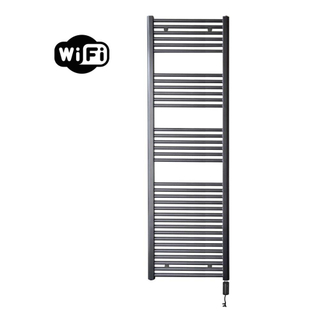 Sanicare HVW Radiateur électrique - 172x60cm - 1127W - wifi - thermostat - noir - en bas à droite - gunmetal (anthracite)