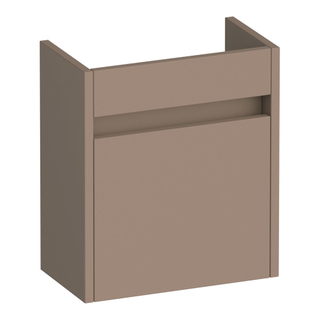 BRAUER Adore fonteinonderkast - 40x45x22cm - met 1 deur greeploos linksdraaiend mat mokka