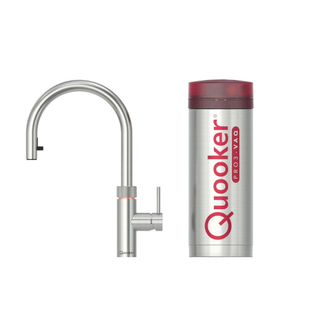 Quooker flex kokendwaterkraan - draaibare & uittrekbare uitloop - PRO3 reservoir - Warm / kokend water - RVS