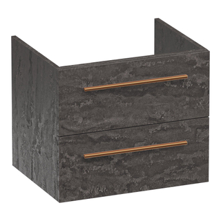 BRAUER Trust wastafelonderkast 60 excl. opbouwgrepen 2 softclose lades en 1 sifon uitsparing - Damascus