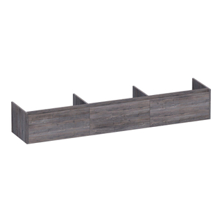 BRAUER Embrace wastafelonderkast - 219.8x35x45.5cm - met 3 softclose lades - greeploos - 0 sifon uitsparingen - Driftwood