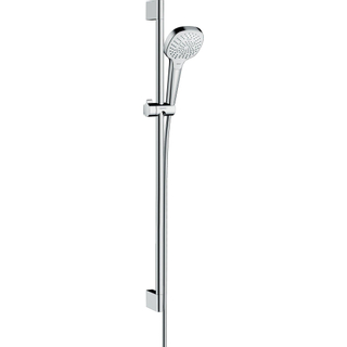 Hansgrohe Croma Select E Multi ensemble barre de douche avec douchette Croma Select E Multi EcoSmart 90cm avec flexible Isiflex`B 160cm blanc/chrome