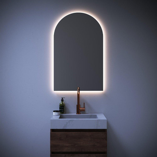 Saniclass Arch spiegel - 60x95x3.5cm - met verlichting - geborsteld Aluminium