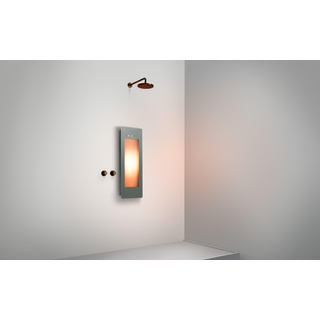 Sunshower Round Small Plus infrarouge et lumière UV en applique incl support mural 95x33x12cm Gris