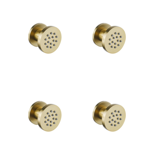 FugaFlow Eccelente Acces zijdouche - 5cm - rond - 4 stuks - PVD - Geborsteld Messing PVD (Goud)