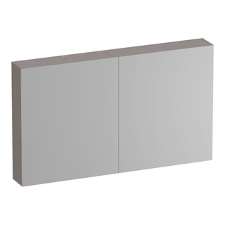 BRAUER Impress Deluxe armoire de toilette - 120x70x15cm - éclairage interne et externe - 2 portes miroir double face - Bois Grège