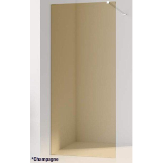 Paroi de douche en verre Aqua Vista - 100x200cm - verre fumé - champagne (bronze)