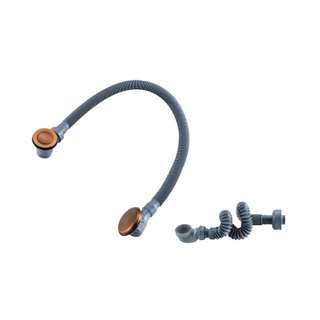 FugaFlow Eccelente Acces Ensemble de vidage de baignoire - bonde clic - Cuivre brossé PVD (Cuivre)