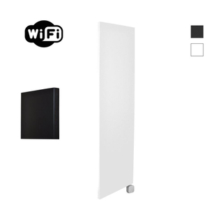 Sanicare HPW Denso Radiateur électrique - 180x40cm - 948W - wifi - thermostat - argent - en bas à droite - blanc mat