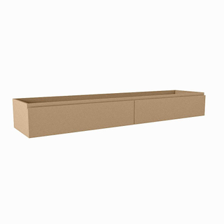 Mondiaz FOGE Meuble sous vasque - 190x45x25cm - 2 tiroirs - softclose - 1 découpe droite - Oro