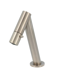 Hotbath Dude Fonteinkraan opbouw - uitloop 8.95cm - schuin - geborsteld nikkel SHOWROOMMODEL