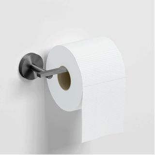 Clou Flat Porte-papier toilette - forme L - sans couvercle - Gunmetal brossé PVD