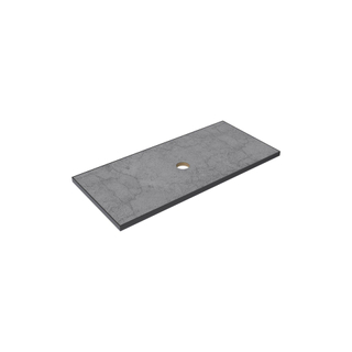 Thebalux Type Plan sous vasque 100x46cm cadre noir mat Céramique Petra Grey