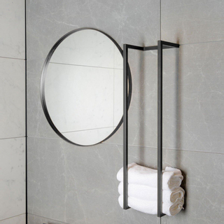 Saniclass Dual Handdoekrek - 95x25x20cm - mat zwart SHOWROOM MODEL