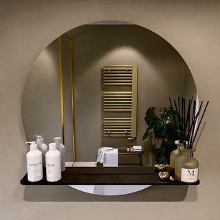 Mondiaz SPOT Miroir de salle de bain - rond 80cm - plan de miroir - couleur Urban