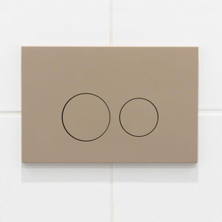 QeramiQ Dely Swirl Toiletset - 36.3x51.7cm - Geberit UP720 Duofix Sigma inbouwreservoir - slim zitting - bedieningsplaat taupe - ronde knoppen - mat zwart