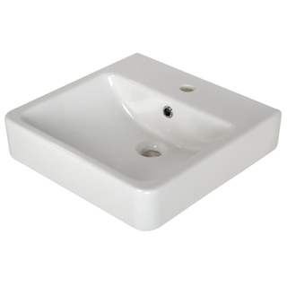 Plieger Seattle wastafel met overloop 45x45cm wit TWEEDEKANS