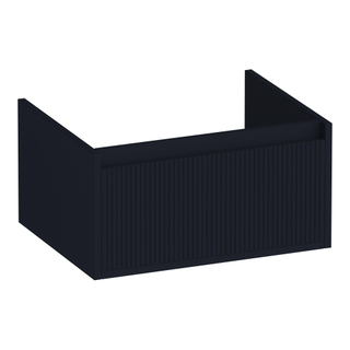 BRAUER Hope Wavy wastafelonderkast 60 1 softclose lade greeploos - 1 sifon uitsparing - mat zwart
