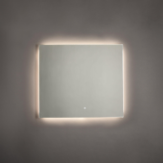 Saniclass Squared Miroir de salle de bains - 80x70cm - éclairage LED indirect - interrupteur tactile - chauffage miroir