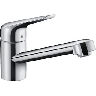 Hansgrohe M42 M421-H100 Mitigeur de cuisine 1 trou avec bec pivotant à 360° chrome