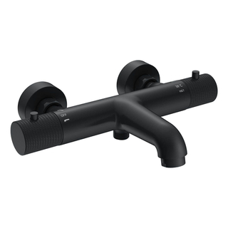 Wiesbaden Ribbd Mitigeur thermostatique bain entraxe 15 cm mat noir