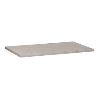BRAUER Concrete Wastafelblad - 80x46x3cm - zonder kraangat - gecoat beton grijs gemêleerd