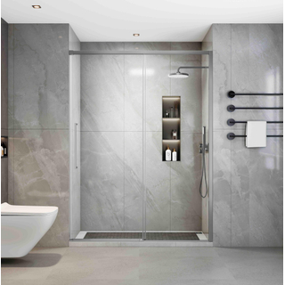 Aqua Vista Lokla Linea nisdeur - 120x200cm - incl. montageset - geborsteld rvs