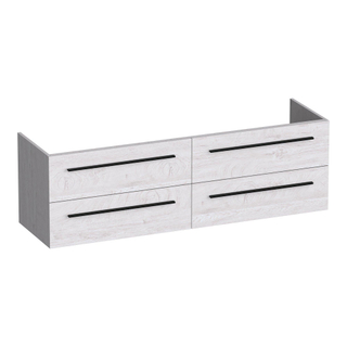 BRAUER Trust wastafelonderkast 160 excl. opbouwgrepen 4 softclose lades en 2 sifon uitsparingen - Forest Seashell