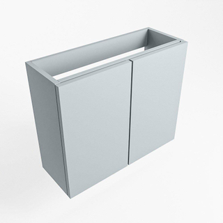 Mondiaz FOWY Meuble sous lave-mains - 60x22x50cm - 2 portes - push to open - softclose - Clay