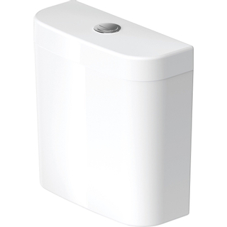 Duravit HappyD 2 réservoir WC attenant + partie intérieure avec évacuation verticale gauche 4.5/3L double chasse avec Wondergliss blanc