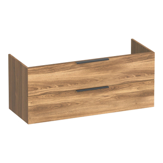 BRAUER Elevate wastafelonderkast 120 excl. opleggrepen 2 softclose lades en 2 sifon uitsparingen - Honey