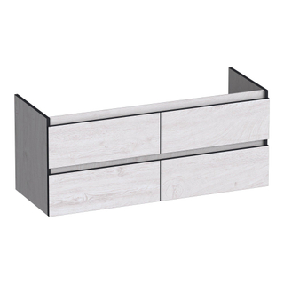 BRAUER Joy Edge meuble sous lavabo 120 4 tiroirs softclose - sans poignée - 2 découpes pour siphon - Forest Seashell