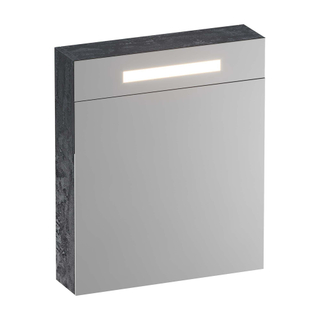 BRAUER Double Face spiegelkast 60x70x15cm verlichting geintegreerd met 1 rechtsdraaiende spiegeldeur MFC Metal