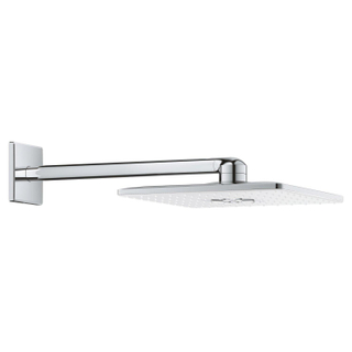 GROHE Rainshower SmartActive 310 Cube Hoofddouche - 31cm - 2 straalsoorten - wandarm 43cm - moon white/chroom