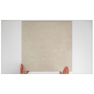 Kerabo carreau de sol et de mur begrooved beige 60x60 matt cm rectifié aspect béton mat beige