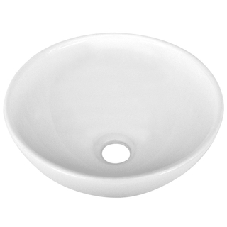 Wiesbaden Luna waskom rond 32,5 x 14 cm keramiek glans wit