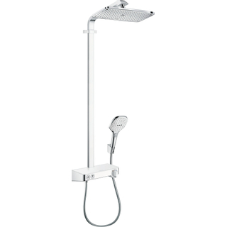 Hansgrohe Raindance select e 360 showerpipe - tablette de douche blanc-chrome