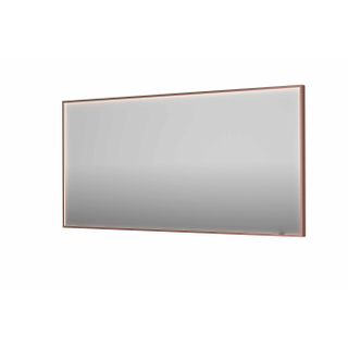 INK SP19 miroir - 160x4x80cm rectangulaire en cadre acier incl dir LED - chauffage - changement de couleur - dimmable et interrupteur - cuivre brossé