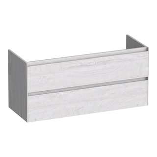 BRAUER Inspire meuble sous lavabo 120 2 tiroirs softclose - sans poignée - 2 découpes pour siphon - Forest Seashell