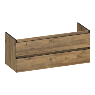 BRAUER Joy Edge meuble sous lavabo 120 2 tiroirs softclose - sans poignée - 2 découpes pour siphon - Château