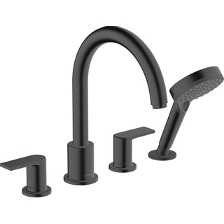 Hansgrohe Vernis Shape Ensemble de robinetterie de baignoire 4 trous 211mm noir mat