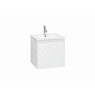 Crosswater Vergo meuble sous lavabo 49.8x47.6x45.5cm - softclose mdf - blanc mat
